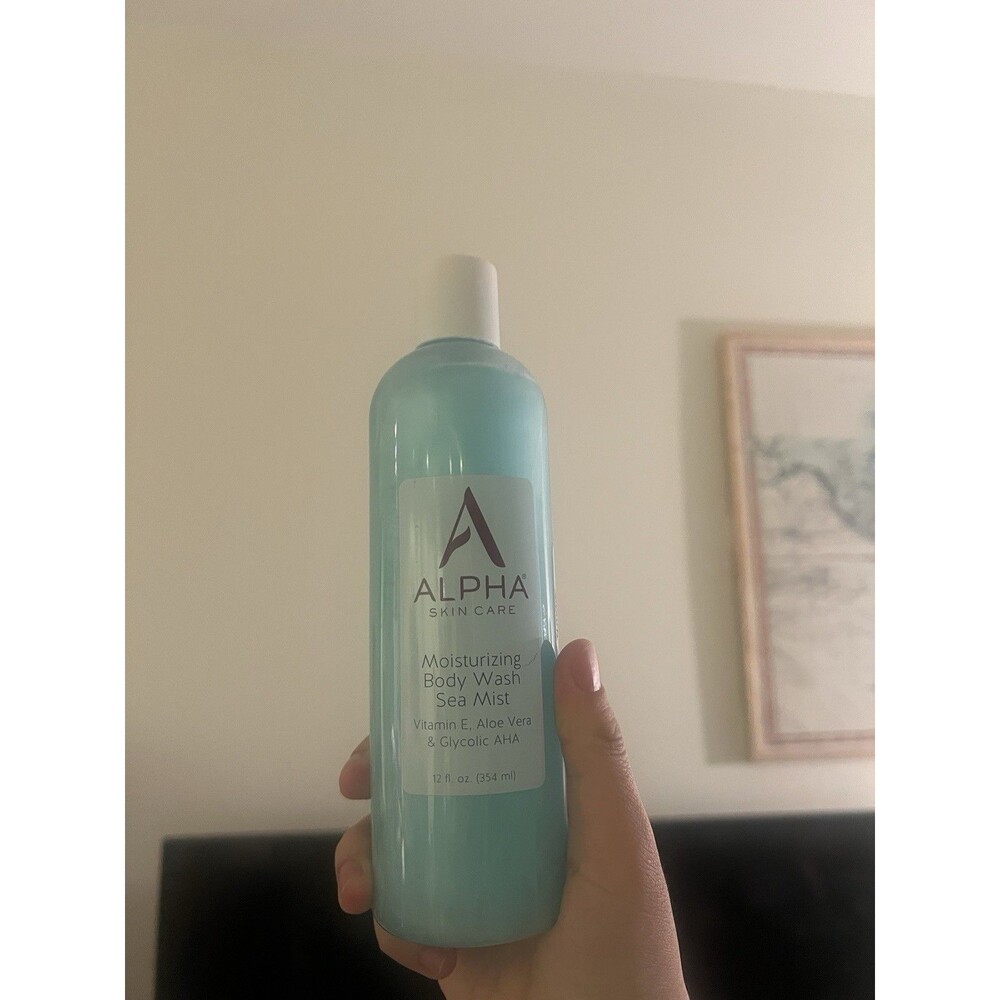 Alpha Skin Care Moisturizing Body Wash Sea Mist Aloe Vera Vitamin E 12 oz